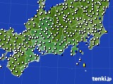 東海地方のアメダス実況(風向・風速)(2018年02月02日)