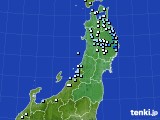 東北地方のアメダス実況(降水量)(2018年02月03日)