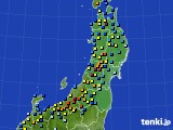 東北地方のアメダス実況(積雪深)(2018年02月03日)