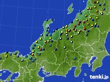北陸地方のアメダス実況(積雪深)(2018年02月03日)