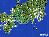 東海地方のアメダス実況(風向・風速)(2018年02月03日)
