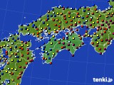 四国地方のアメダス実況(日照時間)(2018年02月04日)