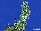 東北地方のアメダス実況(風向・風速)(2018年02月04日)