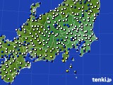 2018年02月04日の関東・甲信地方のアメダス(風向・風速)