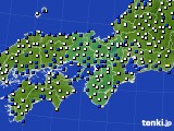 近畿地方のアメダス実況(風向・風速)(2018年02月04日)