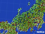 北陸地方のアメダス実況(日照時間)(2018年02月05日)