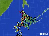 北海道地方のアメダス実況(日照時間)(2018年02月06日)