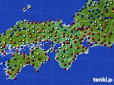 近畿地方のアメダス実況(日照時間)(2018年02月06日)