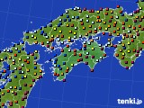 四国地方のアメダス実況(日照時間)(2018年02月06日)