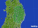 岩手県のアメダス実況(風向・風速)(2018年02月06日)