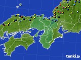 近畿地方のアメダス実況(積雪深)(2018年02月07日)