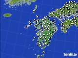 九州地方のアメダス実況(風向・風速)(2018年02月07日)