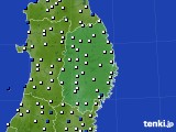 岩手県のアメダス実況(風向・風速)(2018年02月07日)