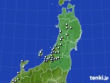 2018年02月08日の東北地方のアメダス(降水量)