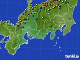 東海地方のアメダス実況(積雪深)(2018年02月08日)