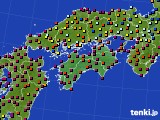 四国地方のアメダス実況(日照時間)(2018年02月08日)