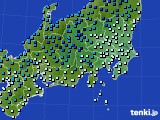 関東・甲信地方のアメダス実況(気温)(2018年02月08日)