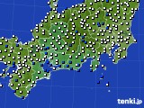 東海地方のアメダス実況(風向・風速)(2018年02月08日)