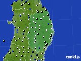 岩手県のアメダス実況(風向・風速)(2018年02月08日)