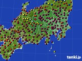 関東・甲信地方のアメダス実況(日照時間)(2018年02月09日)