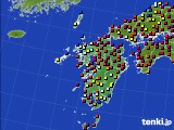 九州地方のアメダス実況(日照時間)(2018年02月09日)