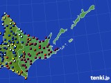 道東のアメダス実況(日照時間)(2018年02月09日)