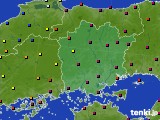 岡山県のアメダス実況(日照時間)(2018年02月09日)