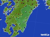 宮崎県のアメダス実況(日照時間)(2018年02月09日)