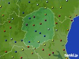 栃木県のアメダス実況(日照時間)(2018年02月10日)