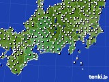 東海地方のアメダス実況(風向・風速)(2018年02月10日)