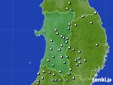 秋田県のアメダス実況(降水量)(2018年02月11日)