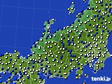 北陸地方のアメダス実況(風向・風速)(2018年02月11日)