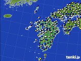 九州地方のアメダス実況(風向・風速)(2018年02月11日)