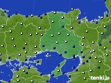 兵庫県のアメダス実況(風向・風速)(2018年02月11日)