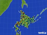 北海道地方のアメダス実況(積雪深)(2018年02月12日)