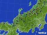 北陸地方のアメダス実況(積雪深)(2018年02月12日)