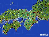 近畿地方のアメダス実況(日照時間)(2018年02月12日)