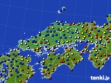 2018年02月12日の中国地方のアメダス(日照時間)