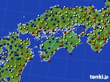 四国地方のアメダス実況(日照時間)(2018年02月12日)