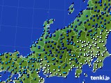 北陸地方のアメダス実況(気温)(2018年02月12日)