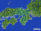 近畿地方のアメダス実況(気温)(2018年02月12日)