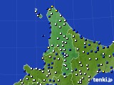 道北のアメダス実況(風向・風速)(2018年02月12日)