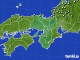 近畿地方のアメダス実況(降水量)(2018年02月13日)