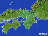 近畿地方のアメダス実況(積雪深)(2018年02月13日)