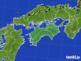 四国地方のアメダス実況(積雪深)(2018年02月13日)