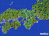 近畿地方のアメダス実況(日照時間)(2018年02月13日)