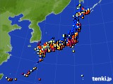 アメダス実況(日照時間)(2018年02月13日)