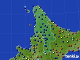 2018年02月13日の道北のアメダス(日照時間)