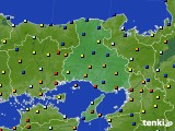 2018年02月13日の兵庫県のアメダス(日照時間)