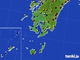 鹿児島県のアメダス実況(日照時間)(2018年02月13日)